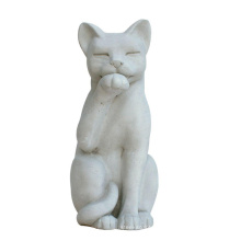 China factory wholesale white lucky cat maneki neko statue for indoor or ganden ornement